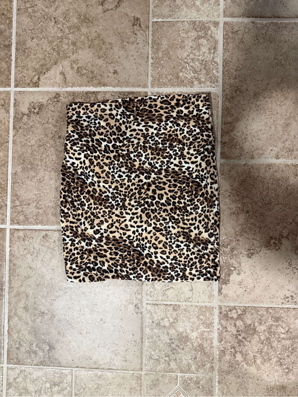 Leopard Print Women’s Mini Skirt - Brown